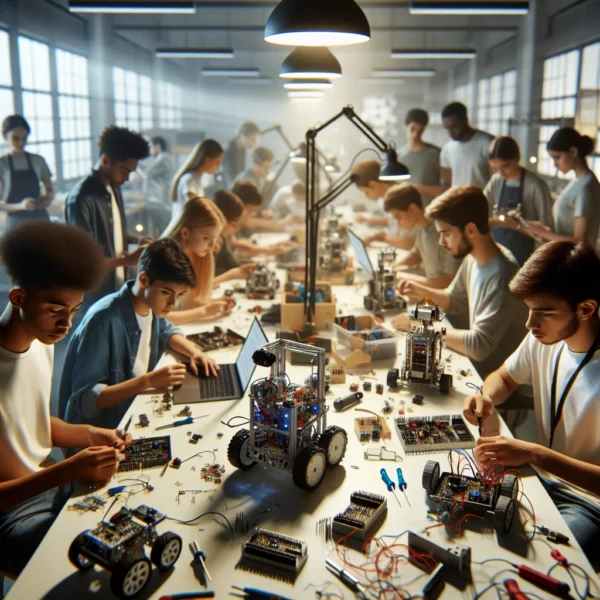 Open source AI robotics: hands-on robot building for education